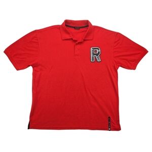 Red Ape Shirt Mens 2XL Authentic R Patch Polo Red Short Sleeve Casual 10-273-3
